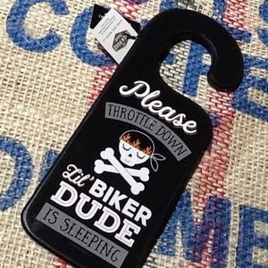 NWT Li'l Biker Door Hanger